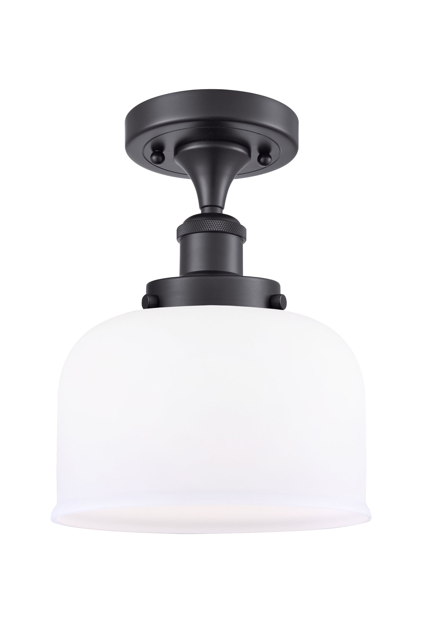 Edison Semi-Flush Mount Brushed Nickel Finish
