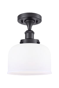 Edison Semi-Flush Mount Brushed Nickel Finish