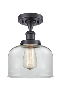 Edison Semi-Flush Mount Brushed Nickel Finish