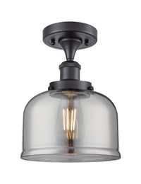 Edison Semi-Flush Mount Brushed Nickel Finish