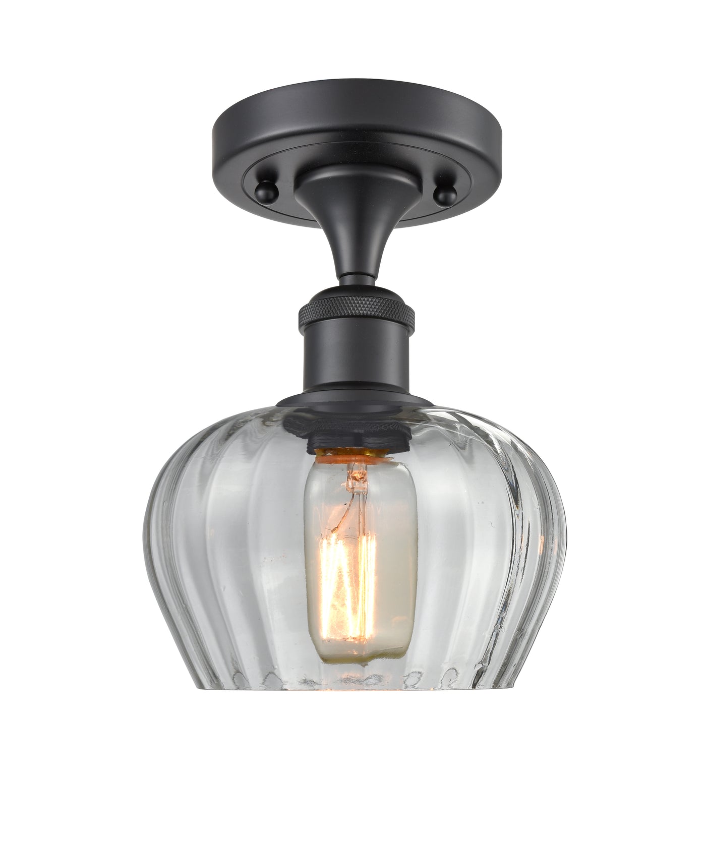 Edison Semi-Flush Mount Brushed Satin Nickel