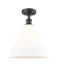 Edison Semi-Flush Mount Brushed Nickel