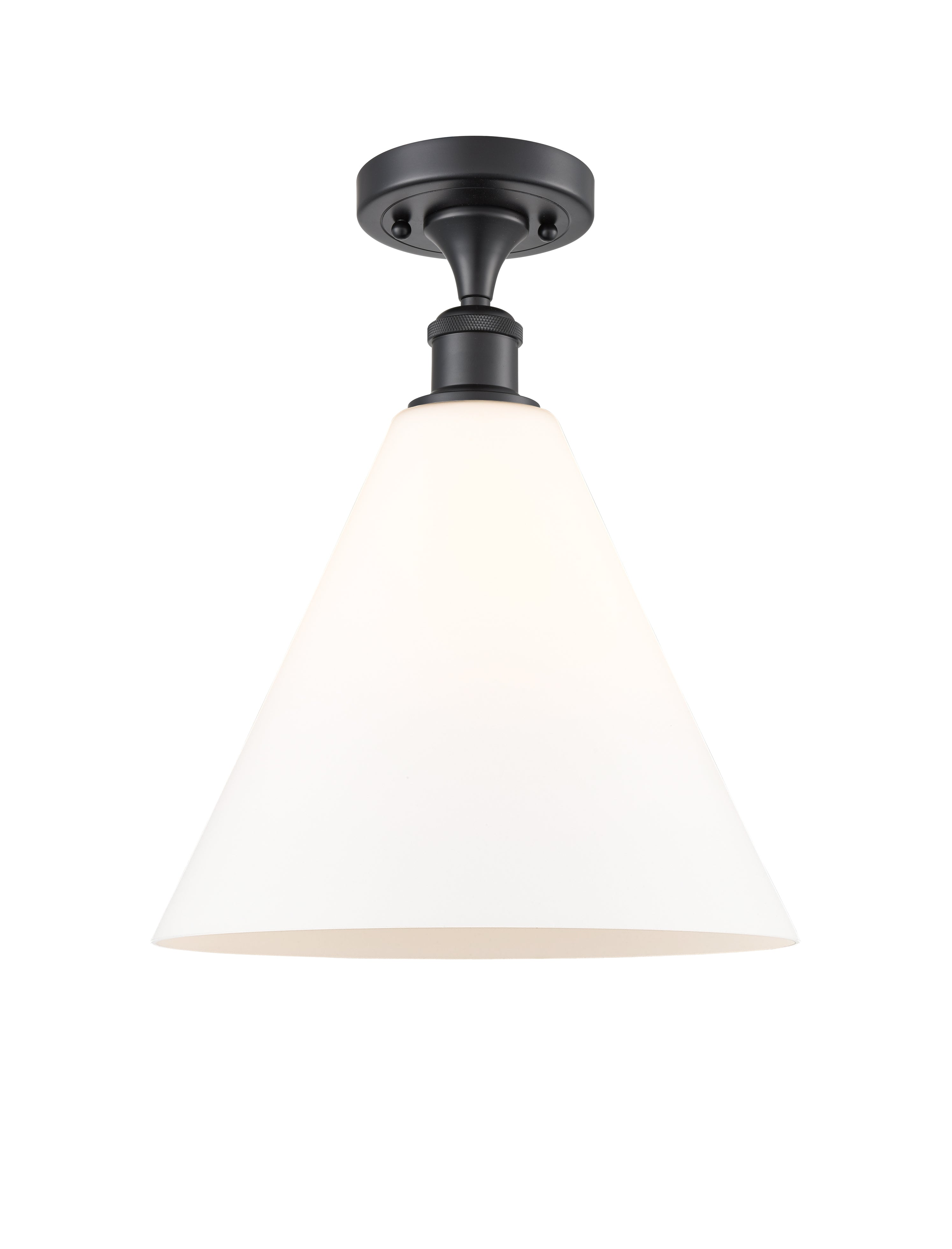 Edison Semi-Flush Mount Brushed Nickel