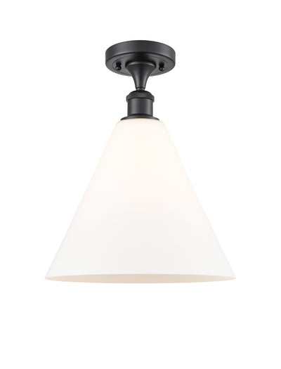 Edison Semi-Flush Mount Brushed Nickel