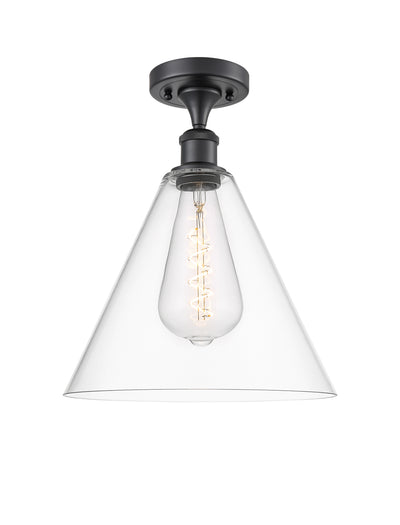 Edison Semi-Flush Mount Brushed Nickel