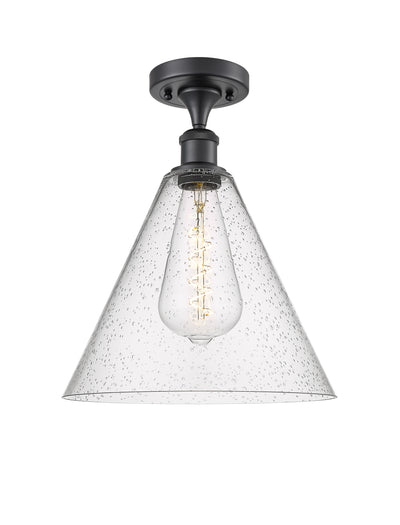 Edison Semi-Flush Mount Brushed Nickel