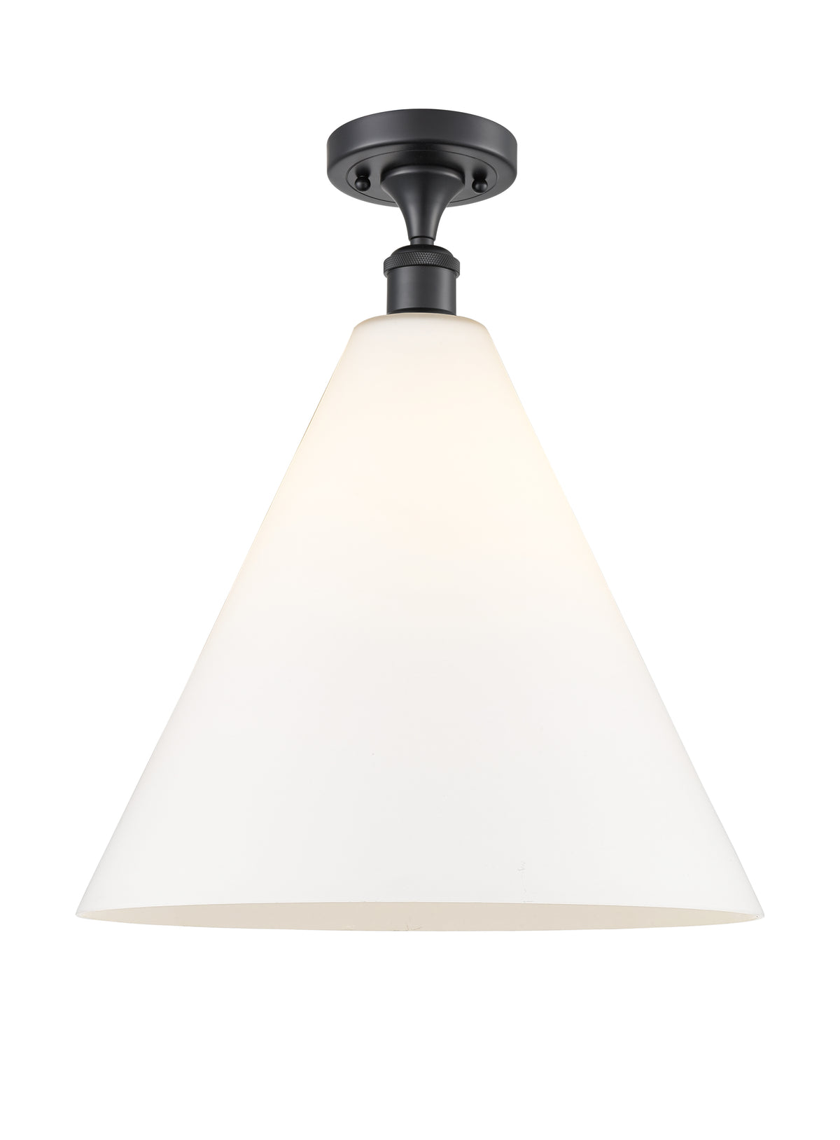 Berkshire Glass 16-Inch 1-Light Semi-Flush Mount 19-Inch High