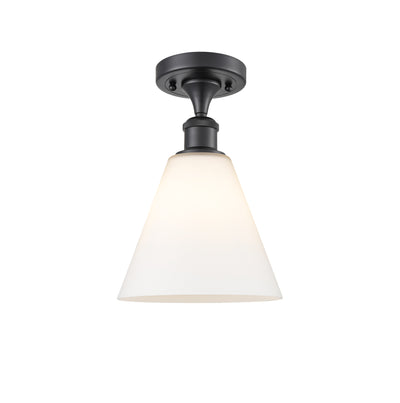 Berkshire Glass 8-Inch 1-Light Semi-Flush Mount 12-Inch High