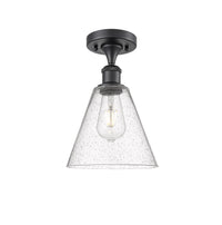 Edison Semi-Flush Mount Brushed Satin Nickel