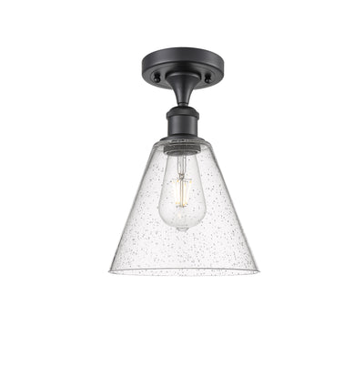 Berkshire Glass 8-Inch 1-Light Semi-Flush Mount 12-Inch High