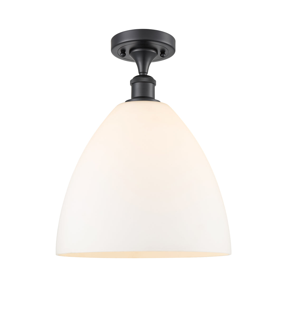 Bristol 12-Inch 1-Light Semi-Flush Mount Dome Shade 15-Inch High