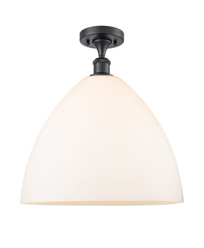 Bristol 16-Inch 1-Light Semi-Flush Mount Dome Shade 17.375-Inch High