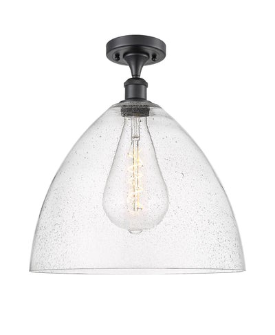 Bristol 16-Inch 1-Light Semi-Flush Mount Dome Shade 17.375-Inch High