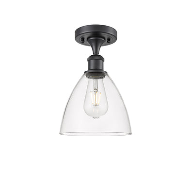 Bristol 8-Inch 1-Light Semi-Flush Mount Dome Shade 11.5-Inch High