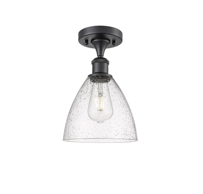 Bristol 8-Inch 1-Light Semi-Flush Mount Dome Shade 11.5-Inch High