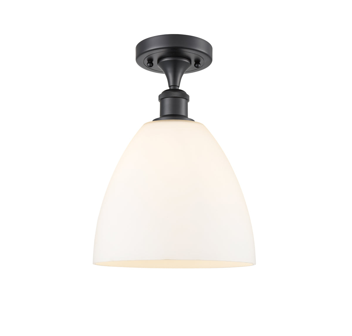 Bristol 9-Inch 1-Light Semi-Flush Mount Dome Shade 13.125-Inch High