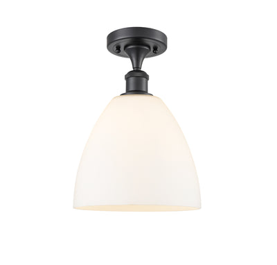 Bristol 9-Inch 1-Light Semi-Flush Mount Dome Shade 13.125-Inch High