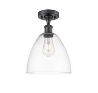 Edison Semi-Flush Mount Brushed Satin Nickel