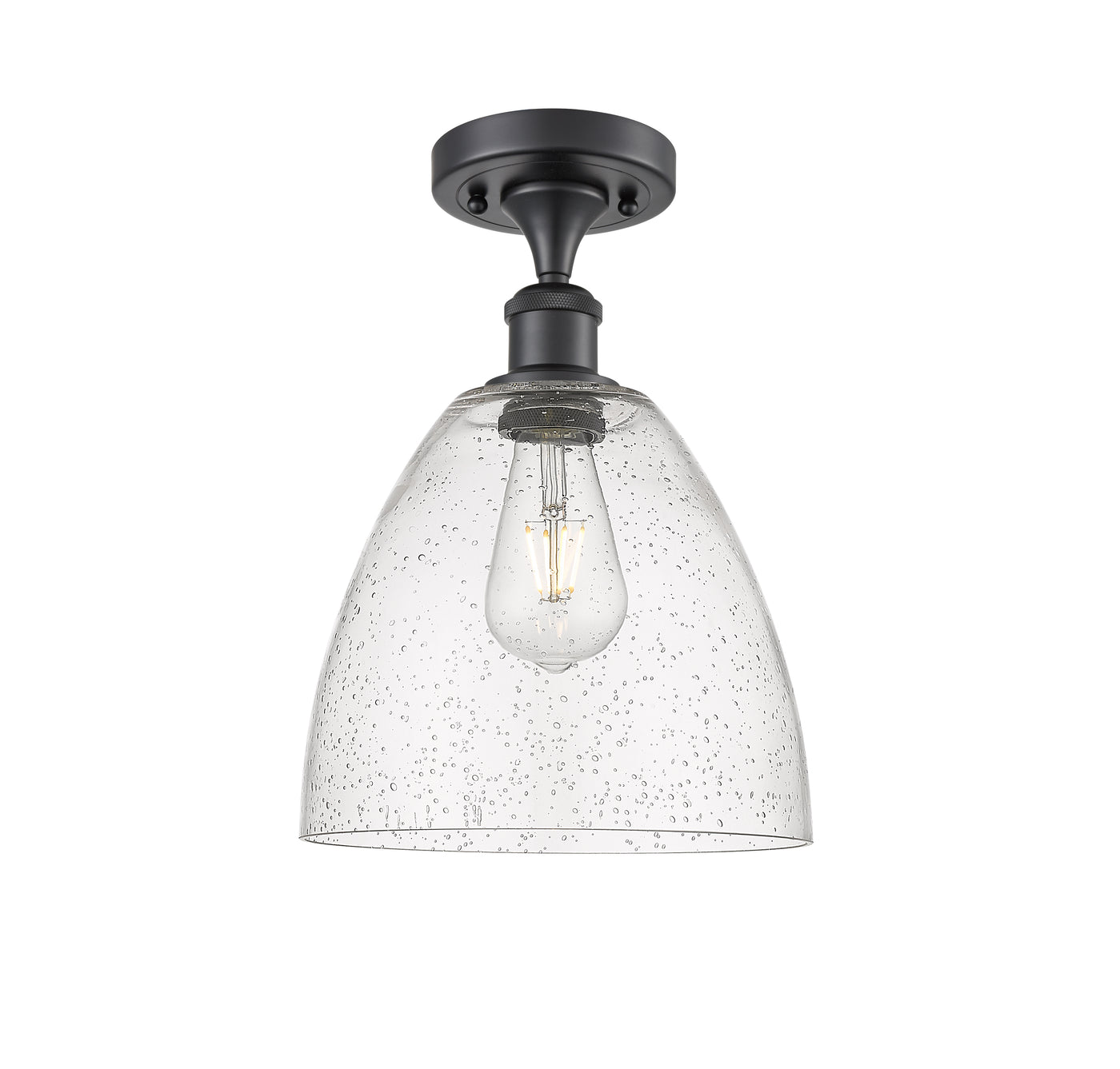 Edison Semi-Flush Mount Brushed Satin Nickel