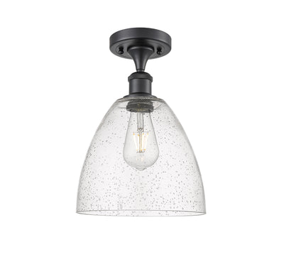 Bristol 9-Inch 1-Light Semi-Flush Mount Dome Shade 13.125-Inch High