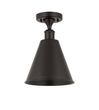 Edison Semi-Flush Mount Brushed Satin Nickel