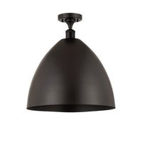 Edison Semi-Flush Mount Brushed Satin Nickel