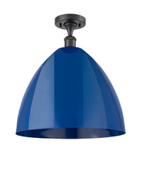 Edison Semi-Flush Mount Brushed Satin Nickel