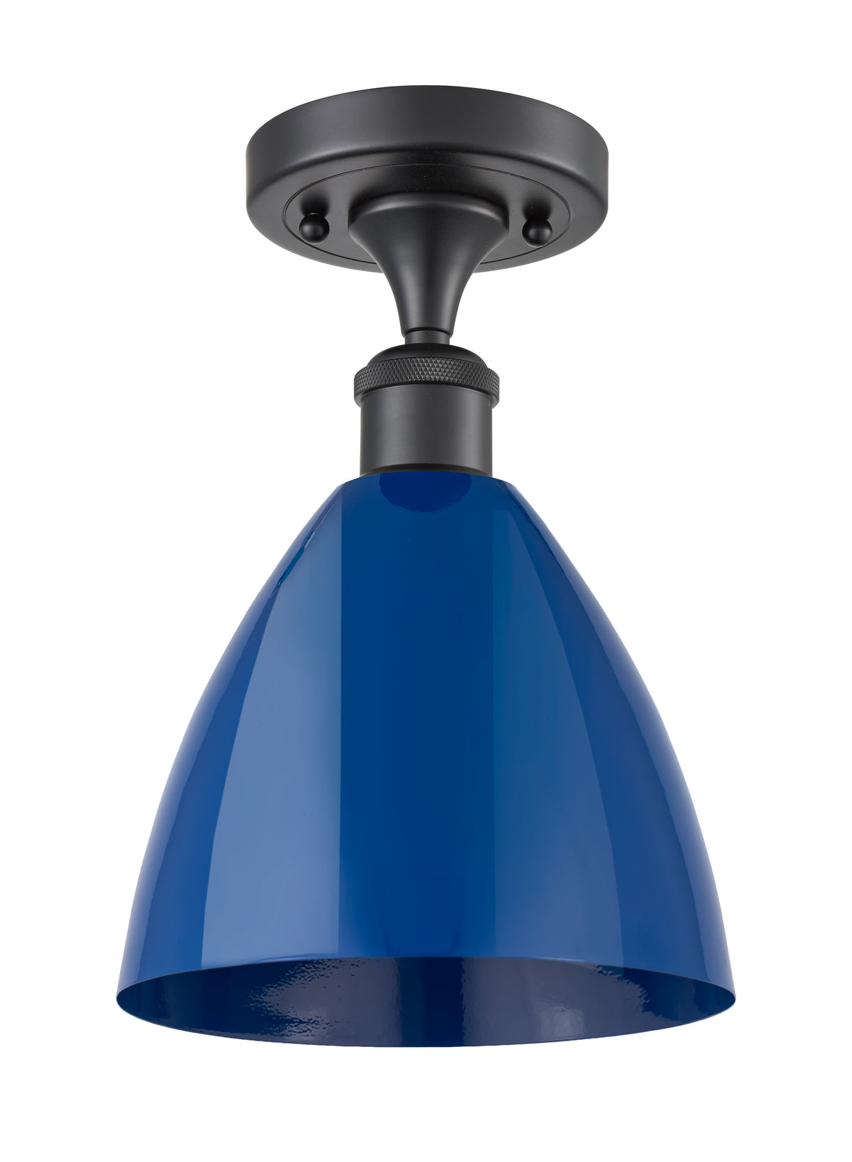 Plymouth 8-Inch 1-Light Semi-Flush Mount Dome Shade