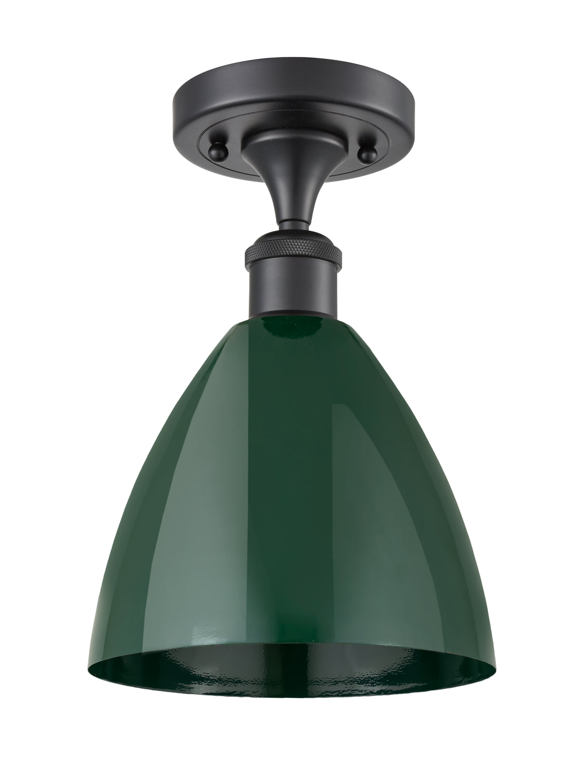 Plymouth 8-Inch 1-Light Semi-Flush Mount Dome Shade