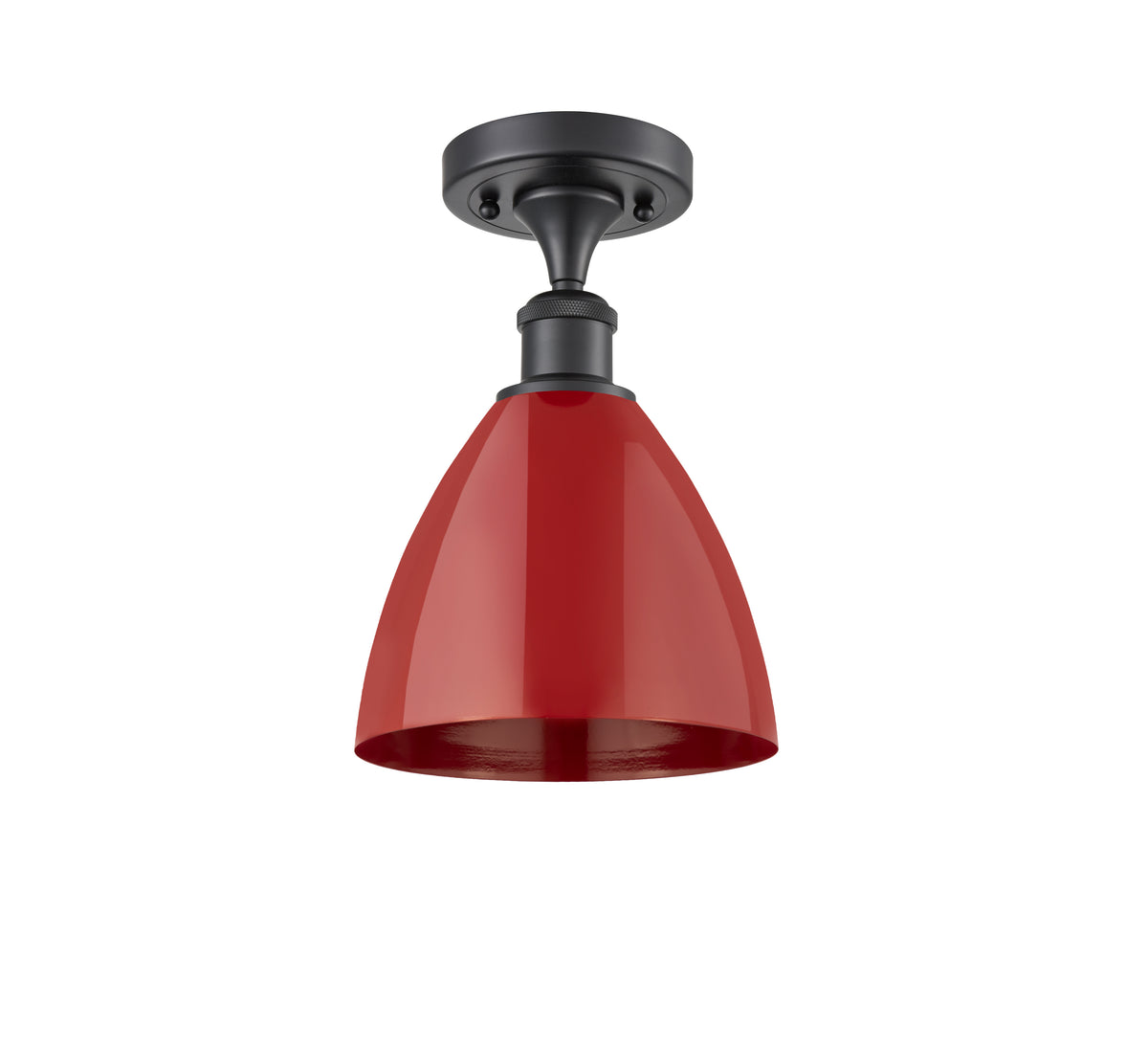 Plymouth 8-Inch 1-Light Semi-Flush Mount Dome Shade