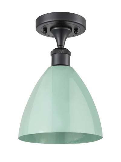 Plymouth 8-Inch 1-Light Semi-Flush Mount Dome Shade