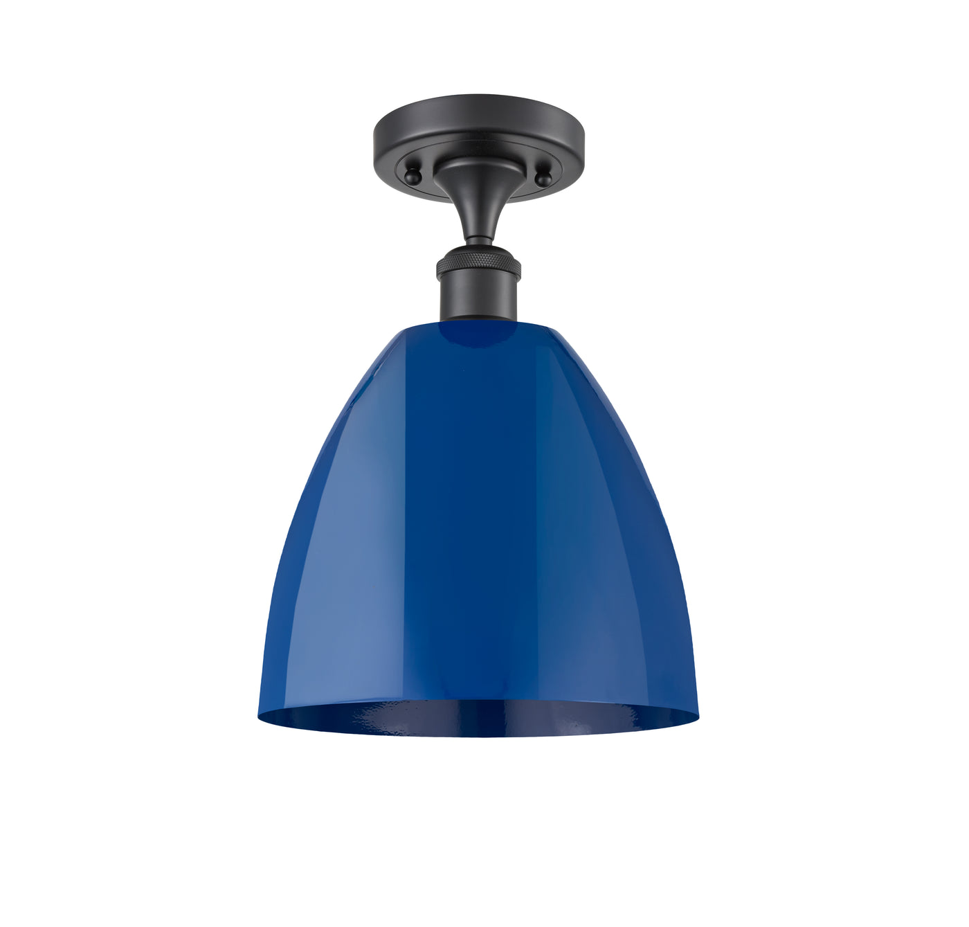 Edison Semi-Flush Mount Satin Nickel Finish
