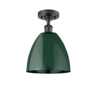 Edison Semi-Flush Mount Satin Nickel Finish