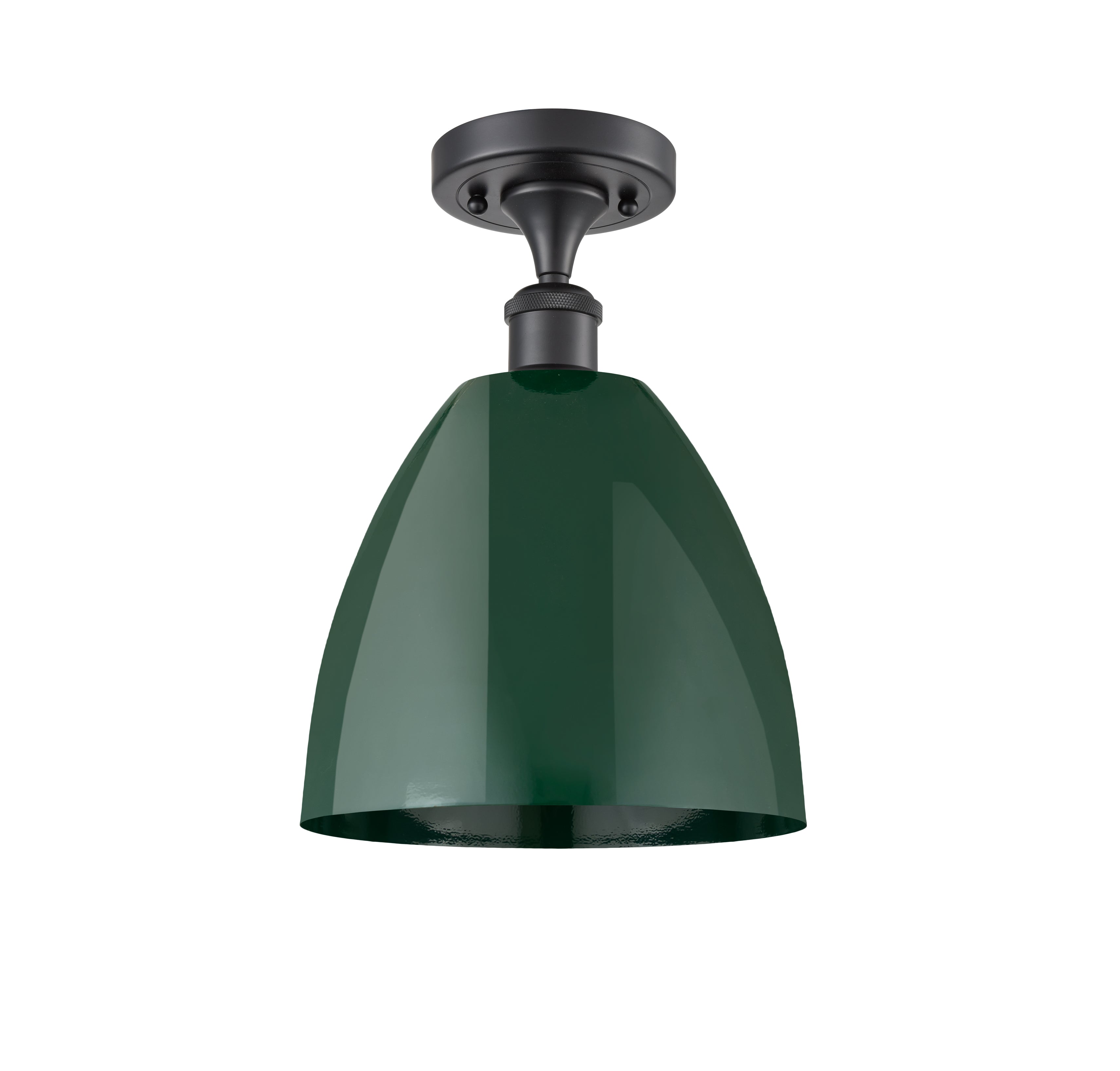 Edison Semi-Flush Mount Satin Nickel Finish