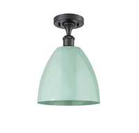 Edison Semi-Flush Mount Satin Nickel Finish