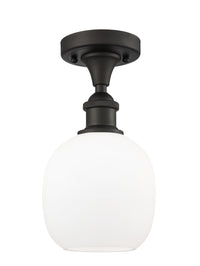 Edison Semi-Flush Mount Brushed Satin Nickel