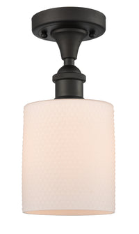 Edison Semi-Flush Mount Brushed Satin Nickel