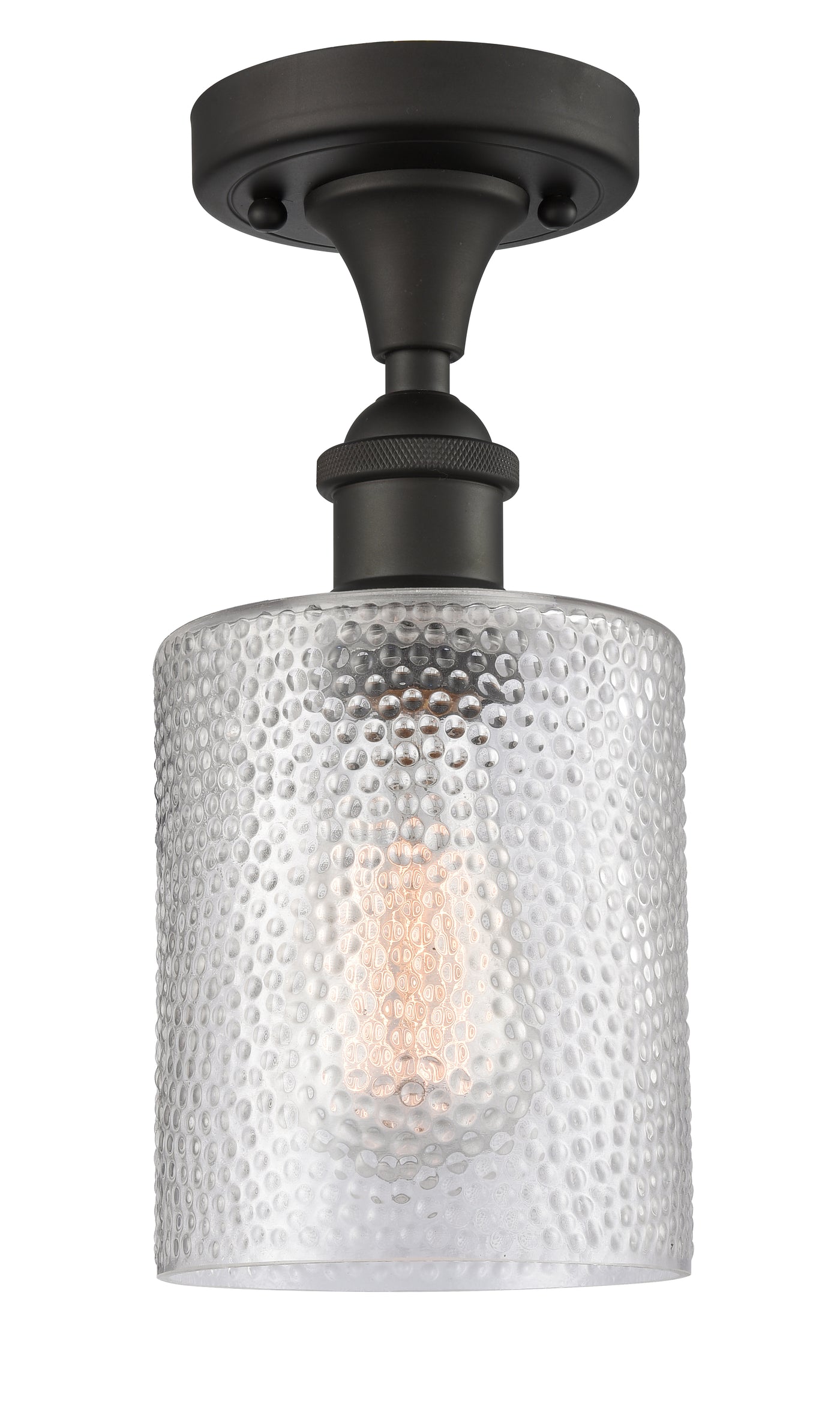 Edison Semi-Flush Mount Brushed Satin Nickel