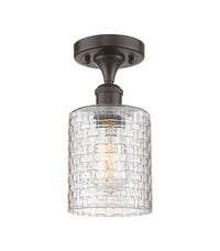 Edison Semi-Flush Mount Brushed Satin Nickel