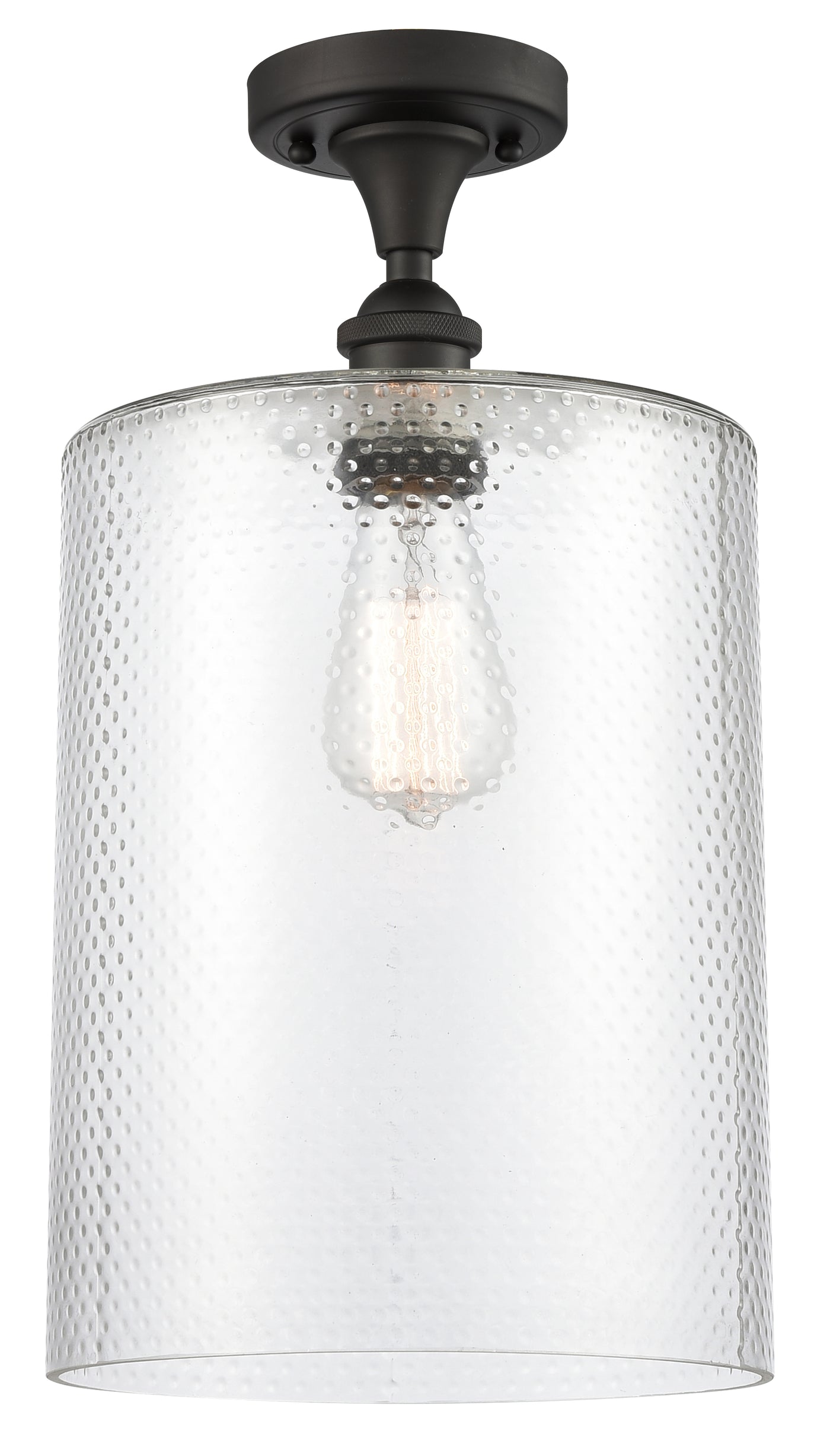 Edison Semi-Flush Mount Brushed Satin Nickel