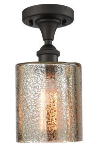 Edison Semi-Flush Mount Brushed Satin Nickel