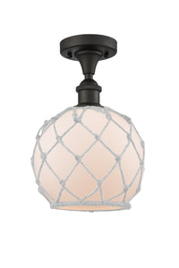 Edison Semi-Flush Mount Brushed Nickel