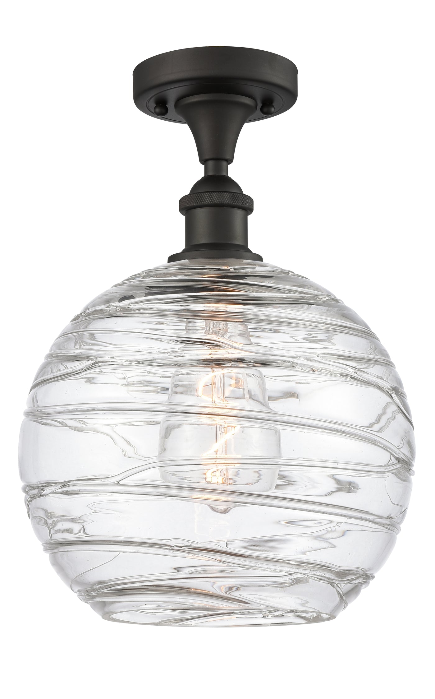 Edison Semi-Flush Mount Brushed Satin Nickel
