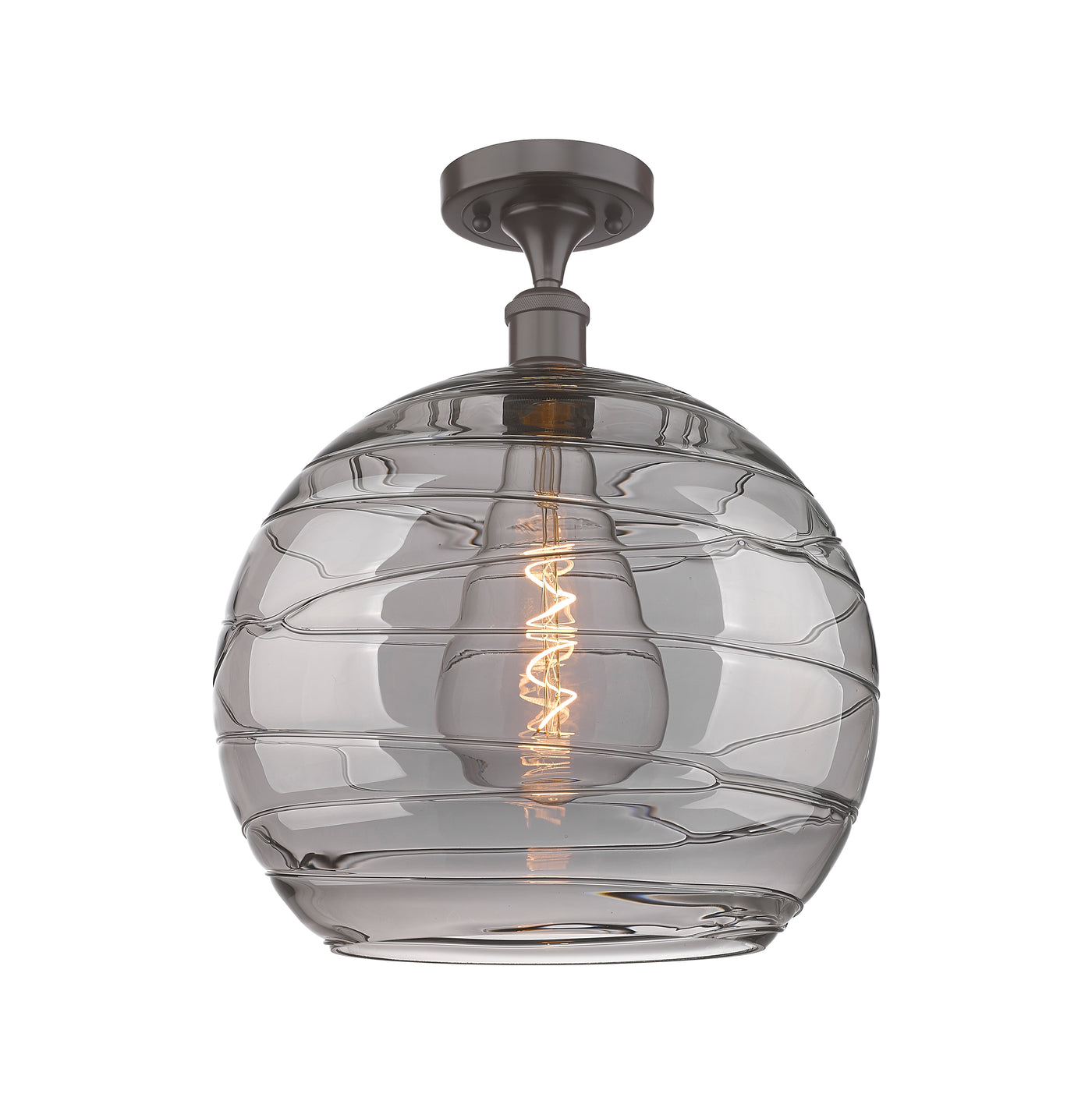 Edison Semi-Flush Mount Brushed Satin Nickel