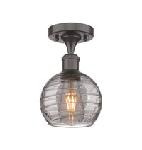Edison Semi-Flush Mount Brushed Nickel