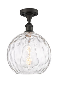 Edison Semi-Flush Cast Brass Glass Nickel