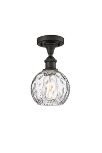 Edison Semi-Flush Mount Water Glass Nickel