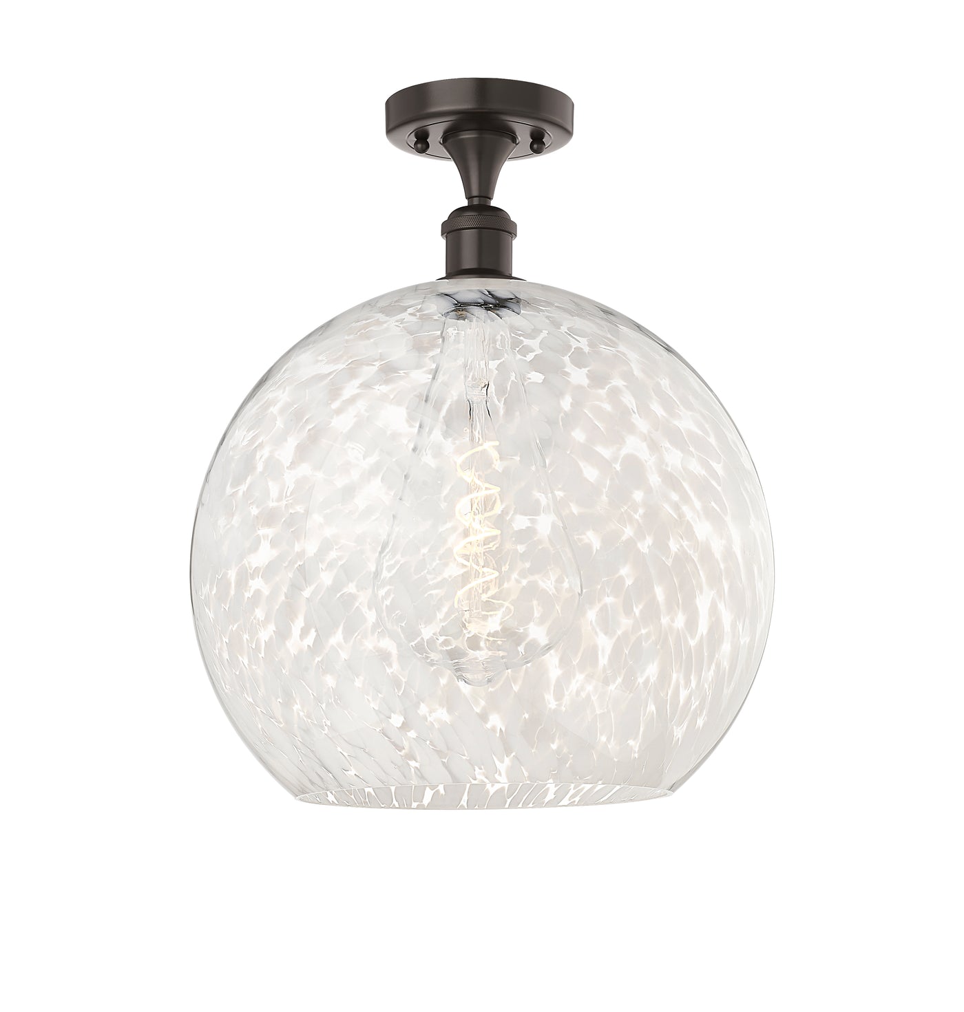 Edison White Mouchette Brushed Satin Nickel