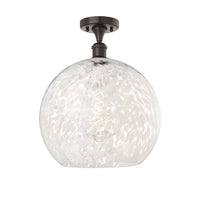 Edison White Mouchette Brushed Satin Nickel