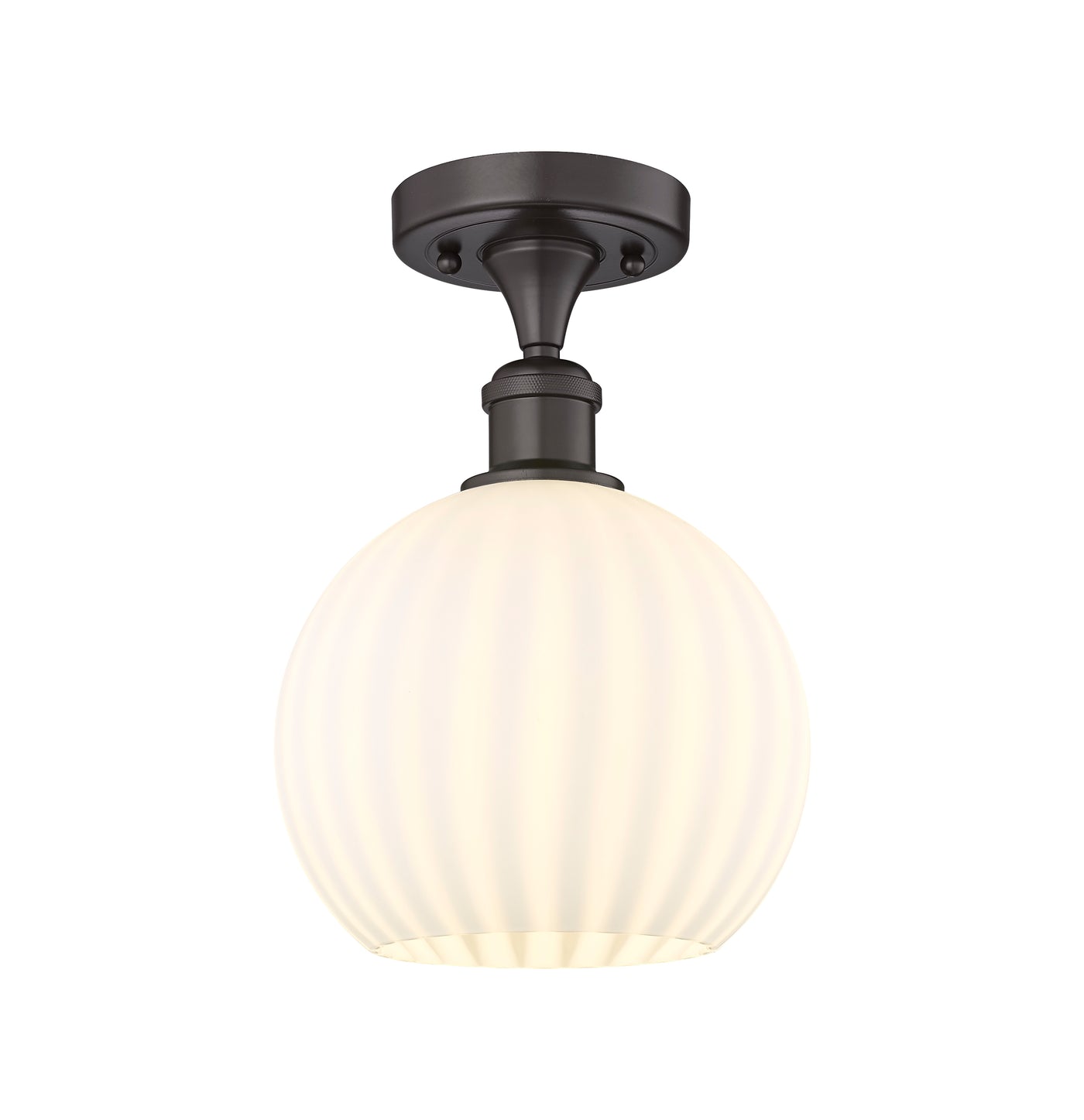Edison Semi-Flush Mount Brushed Satin Nickel